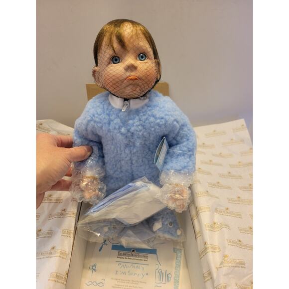 NEW Ashton Drake Galleries 1992 "Mommy I'm Sorry" Poseable Doll 13" with COA